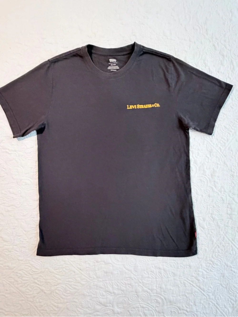 Levi’s Two Horse Brand Tee | Grey | Size XS | Relaxed Fit Graphic